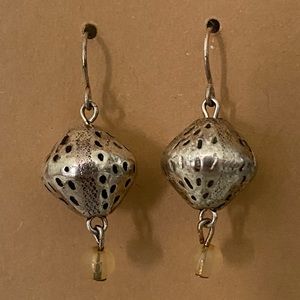 Silver and Crystal Boho Earrings